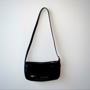 Verafied Black Baguette Shoulder Bag - black
